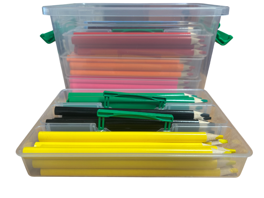 Jumbo Colouring Pencils - Coloured Barrels 120 Tray - Image 3
