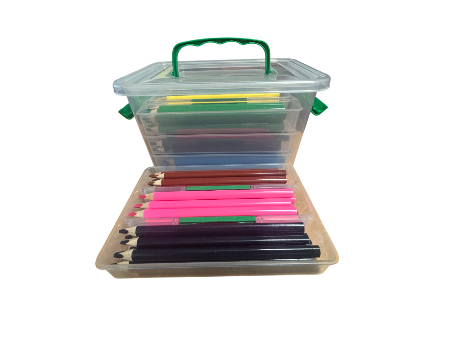 Jumbo Colouring Pencils - Coloured Barrels 120 Tray - Image 2